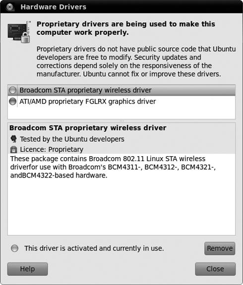 Using the Hardware Drivers tool to disable a restricted driver