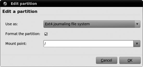 Editing a partition