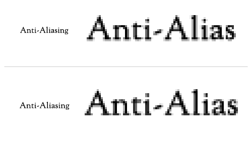 Using decimal values can dramatically improve anti-aliasing results