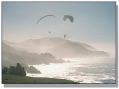 Figure 13.35 Paragliders min’d into a background