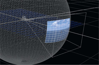 Figure 13.84 Spherical projection of vfx section