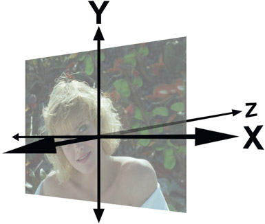 Figure 14.29 Three-dimensional axes