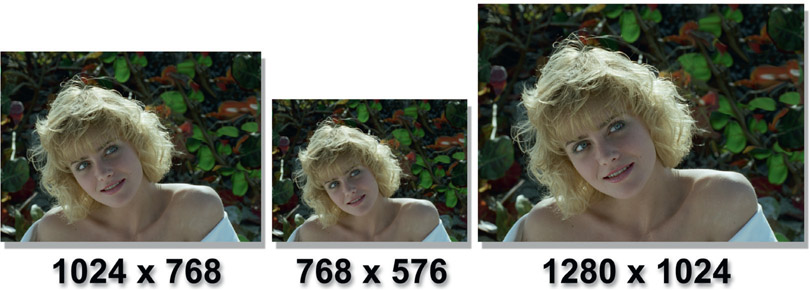 Figure 14.9 Image resize operation: image size changes but composition stays constant