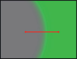 Figure 3.4 Close-up of slice line on the edge transition