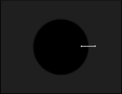 Figure 3.6 Raw color difference matte with slice line