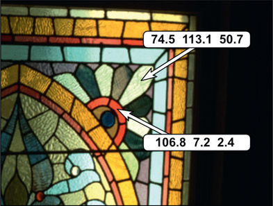 Figure 7.18 Some HDR code values