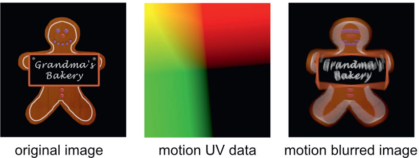 Figure 7.6 Motion blur added to a 3D image using a motion UV pass