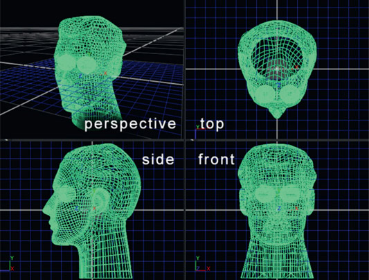 Figure 8.2 Perspective and orthogonal views