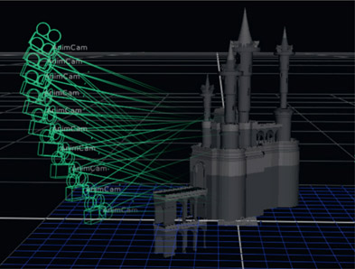 Figure 8.44 Animated 3D camera