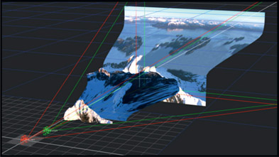 Figure 8.60 Multiplane shot 3D setup