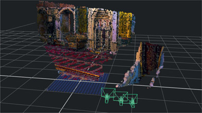 Figure 8.74 Point cloud and camera