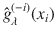 

$$\hat{g}_{\lambda }^{(-i)}(x_{i})$$

