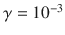 

$$\gamma = 1{0}^{-3}$$

