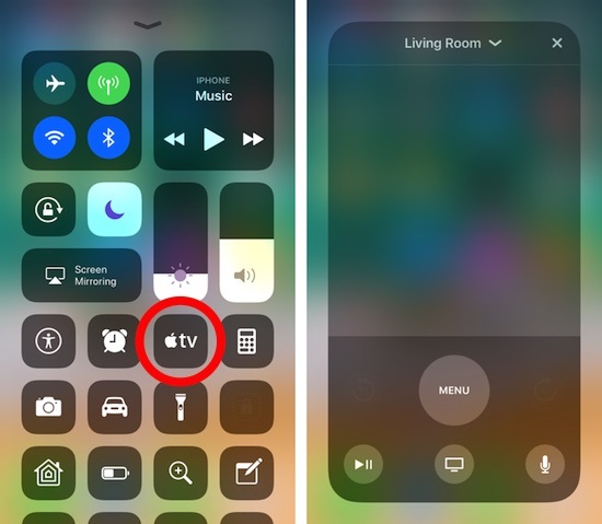 **Figure 22:** You can finally control your Apple TV from Control Center!