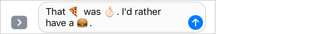 **Figure 61:** Tap a highlighted word to turn it into an emoji.