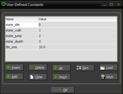 Creating custom constants