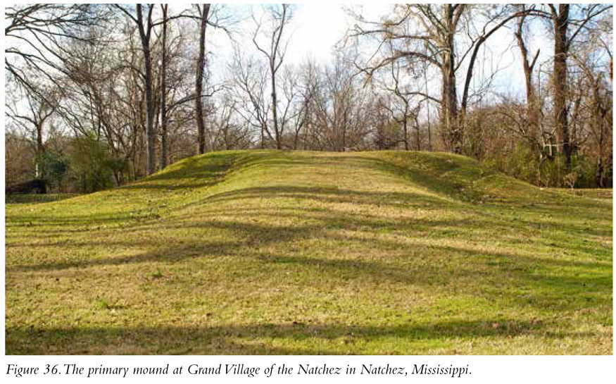 Figure 36. The primary mound at Grand Village of the Natchez in Natchez, Mississippi.