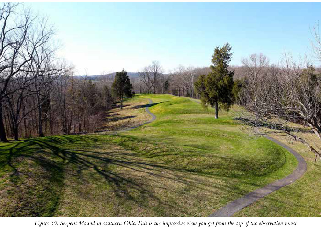 Figure 39. Serpent Mound in southern Ohio. This is the impressive view you get from the top of the observation tower.