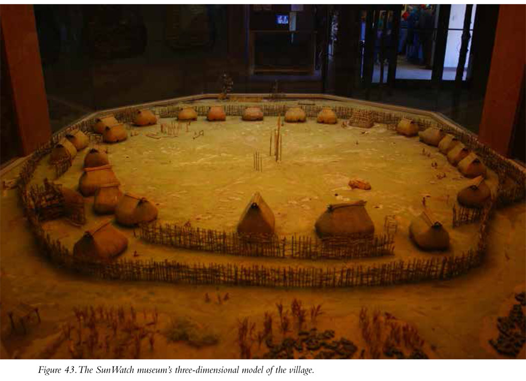 Figure 43. The SunWatch museum’s three-dimensional model of the village.