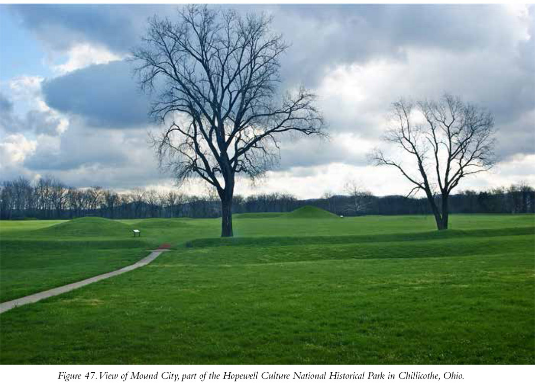 Figure 47. View of Mound City, part of the Hopewell Culture National Historical Park in Chillicothe, Ohio.