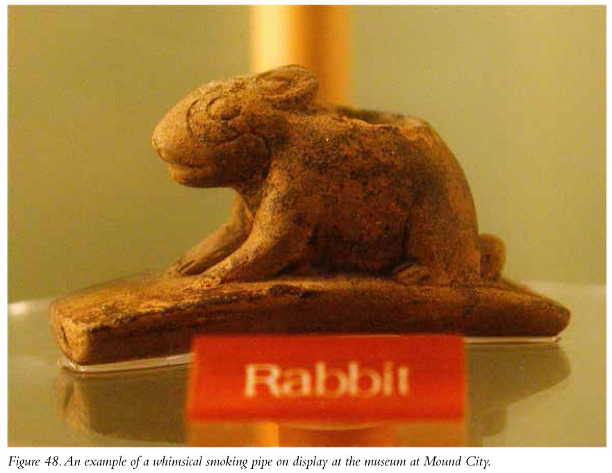 Figure 48. An example of a whimsical smoking pipe on display at the museum at Mound City.