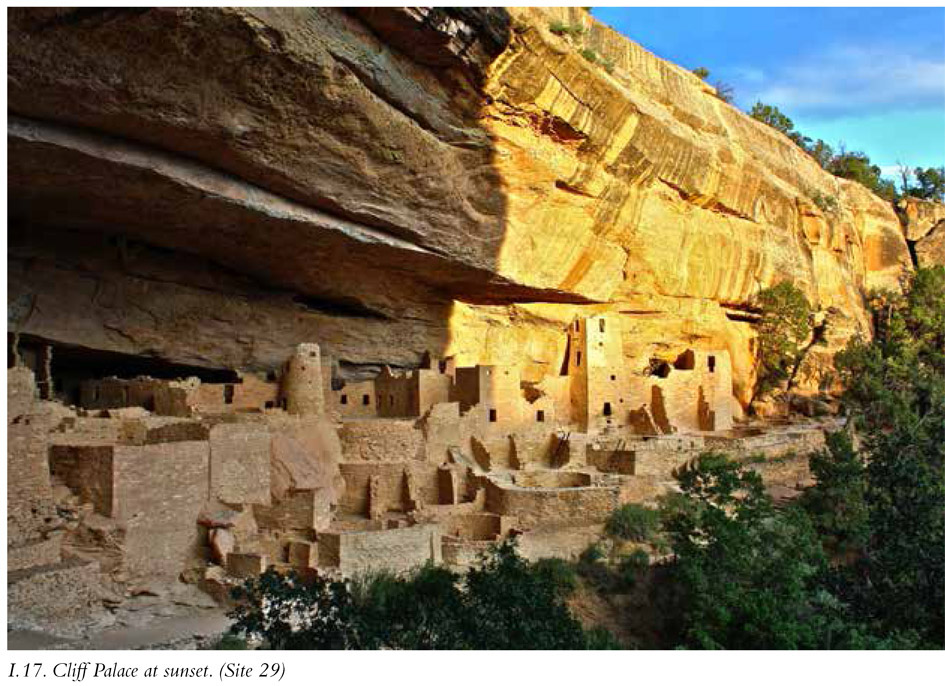 I.17. Cliff Palace at sunset. (Site 29)