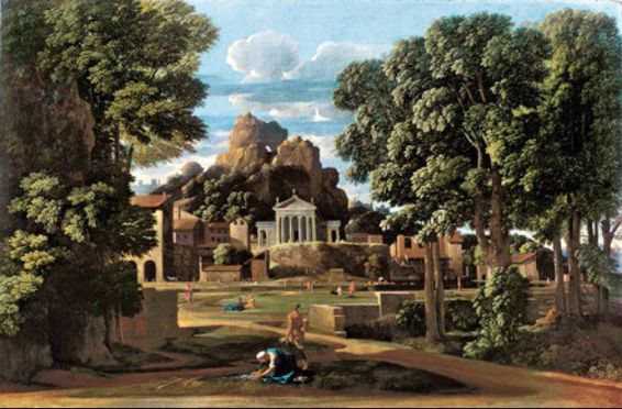 Poussin Landscape with Ashes of Phocion