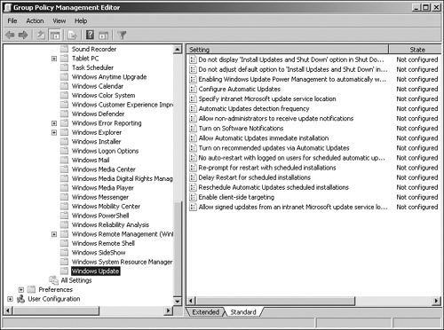 WSUS-related policies