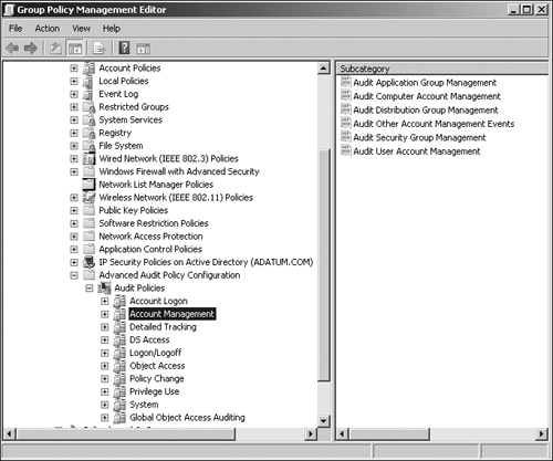 Account Management configuration