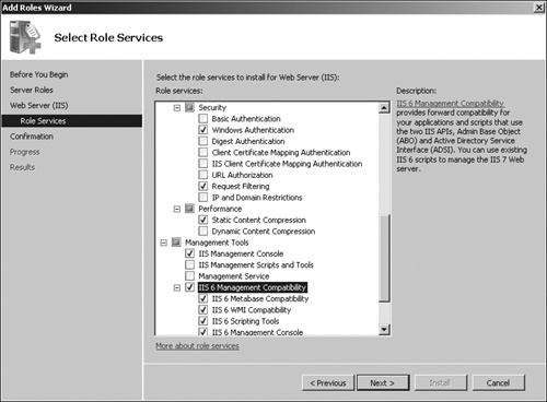 Specifying Security and Management Tools settings