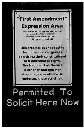 FIGURE 7.1 The government generally cannot punish what you say, but can often regulate where and when you can say it. Source: Laurin Rinder/Shutterstock.