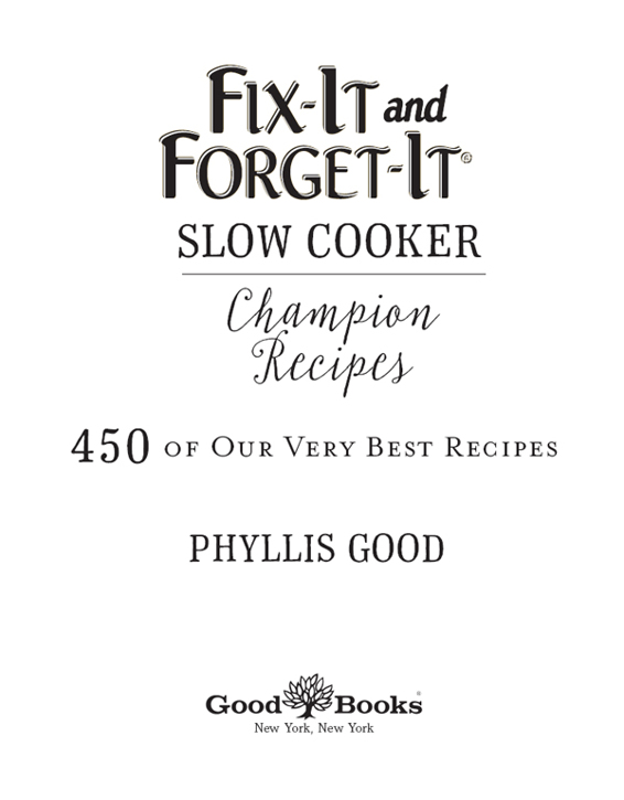 Title Page of Fix-It and Forget-It Slow Cooker Champion Recipes