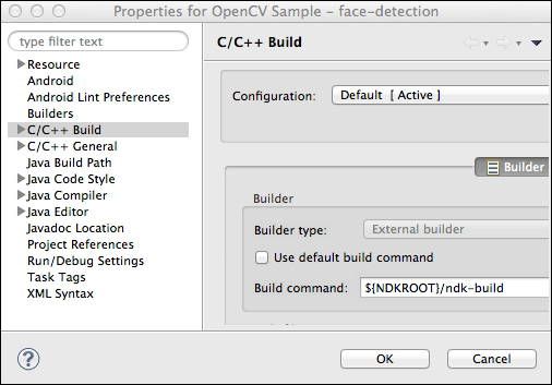 Building the OpenCV samples with Eclipse