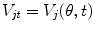 
$$V _{\mathit{jt}} = V _{j}(\theta,t)$$
