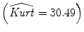 
$$\left (\widehat{\mathit{Kurt}} = 30.49\right )$$
