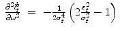 
$$\displaystyle\begin{array}{rcl} \frac{\partial ^{2}l_{t}^{b}} {\partial \omega ^{2}} & =& - \frac{1} {2\sigma _{t}^{4}}\left (2\frac{\varepsilon _{t}^{2}} {\sigma _{t}^{2}} - 1\right ){}\end{array}$$
