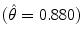 
$$(\hat{\theta }= 0.880)$$
