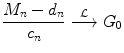 
$$\displaystyle{\frac{M_{n} - d_{n}} {c_{n}} \stackrel{\mathcal{L}}{\longrightarrow }G_{0}}$$
