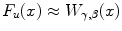 
$$F_{u}(x) \approx W_{\gamma,\beta }(x)$$
