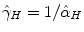 
$$\hat{\gamma }_{H} = 1/\hat{\alpha }_{H}$$
