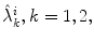 
$$\hat{\lambda }_{k}^{i},k = 1,2,$$
