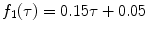 
$$f_{1}(\tau ) = 0.15\tau + 0.05$$
