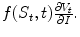 
$$f(S_{t},t)\frac{\partial V _{t}} {\partial I}.$$
