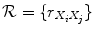 $$\mathcal{R} =\{ r_{X_{i}X_{j}}\}$$