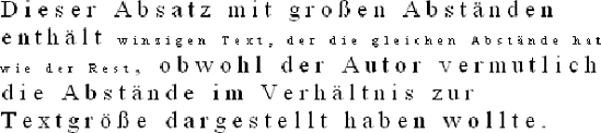 Vererbte Buchstabenabstände