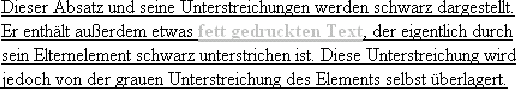 Das Standardverhalten bei Unterstreichungen verändern