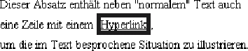 Die Zeilenhöhe anheben, um Platz für Inline-Elemente mit Rahmen zu schaffen