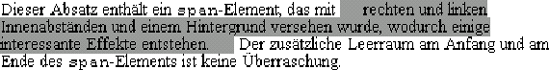 Innenabstände an den Enden eines Inline-Elements