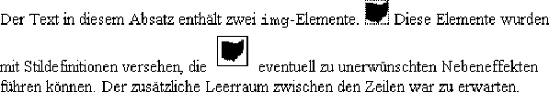 Die Erweiterung eines ersetzten Inline-Elements um Innenabstände, Rahmen und Außenabstände vergrößert dessen Inline-Box