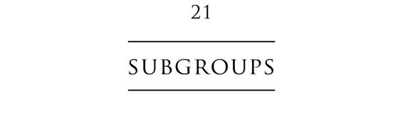 21 subgroups